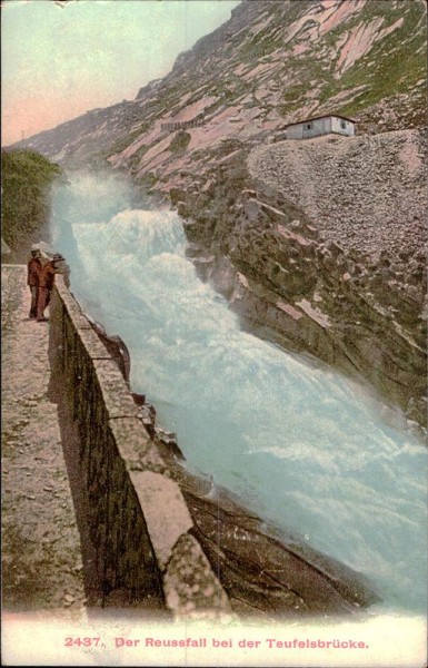 Der Reussfall bei der Teufelsbrücke Vorderseite