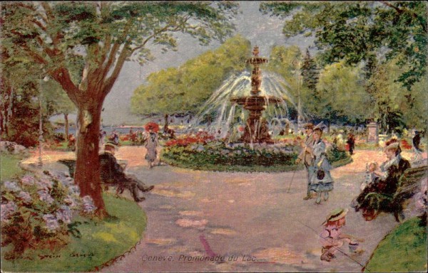 Genève. Promenade du Lac. Vorderseite