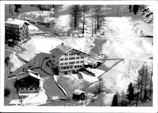 Zermatt, Jugendherberge, Flugaufnahme Vorderseite
