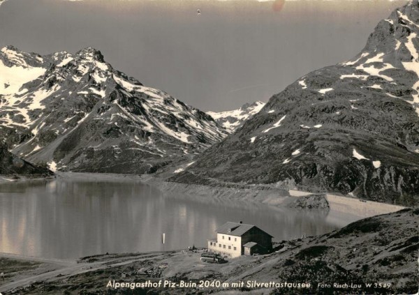 Alpengasthof Piz Buin am Silvrettastausee Vorderseite