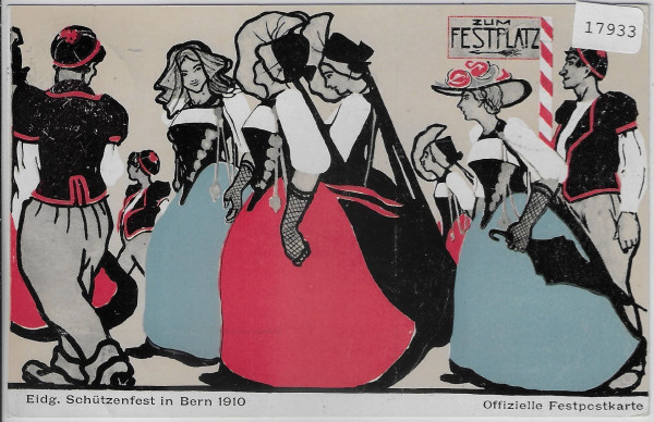 Eidg. Schützenfest Bern 1910 - Zum Festplatz - Stempel: Eidg. Schützenfest