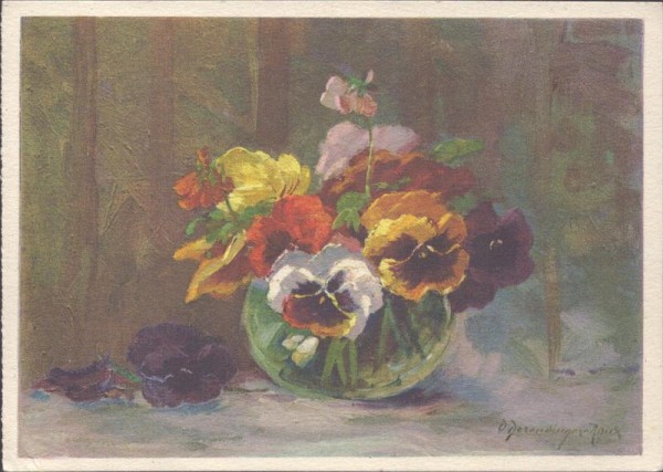 Olga Derendinger-Roux, Stiefmütterchen Vorderseite