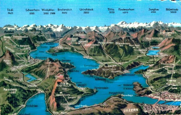 Vierwaldstättersee - Panorama Vorderseite