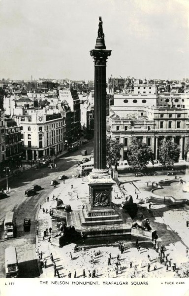 The Nelson Monument, Trafalgar Square Vorderseite