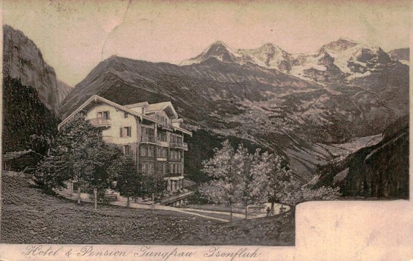 Isenfluh, Hotel & Pension Jungfrau Vorderseite