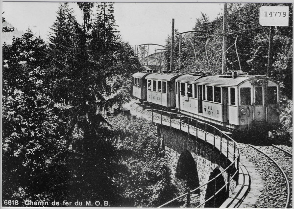 Train pour Les Avants au Bois de Chenaux Environ 1910 - Train Bahn Zug treno - Repro