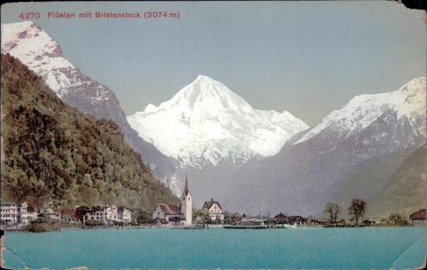 Flüelen mit Bristenstock (3078 m) Vorderseite