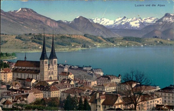 Luzern und die Alpen Vorderseite