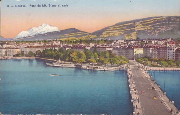 Genève, Pont du Mt. Blanc et rade