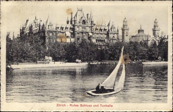 Zürich - Rotes Schloss und Tonhalle Vorderseite