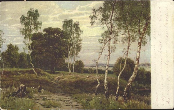 Birkenlandschaft, Adolf Stäbli, Pro Juventute Vorderseite