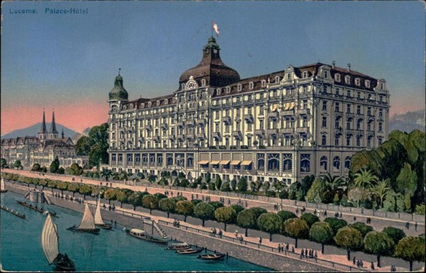 Lucerne. Palace-Hotel Vorderseite