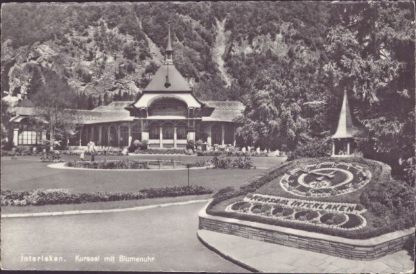 Interlaken, Kursaal mit Blumenuhr