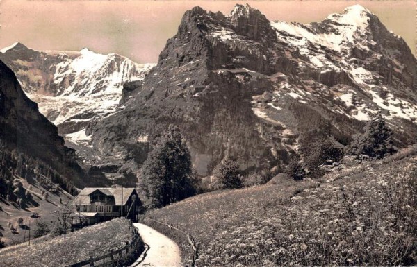 Grindelwald. Fiescherwand mit Eiger Vorderseite