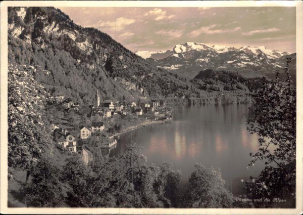 Vitznau und die Alpen Vorderseite