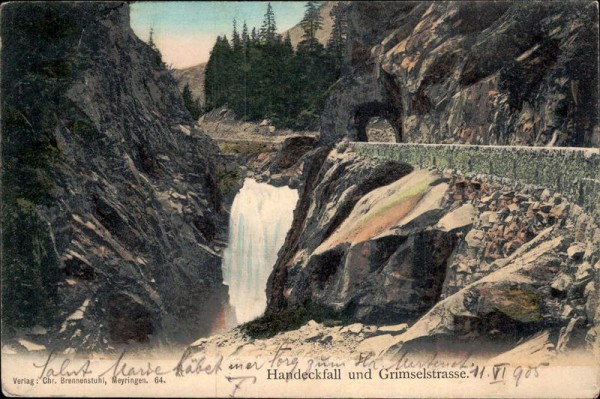 Handeckfall und Grimselstrasse Vorderseite