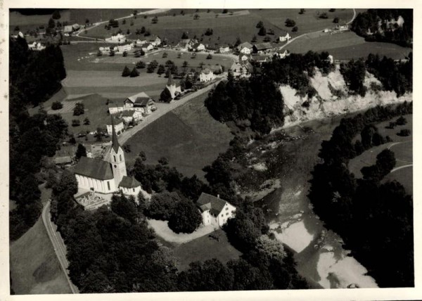 9604 Lütisburg SG, Kath. Kirche St. Michael, Evang. Kirche, Flawilerstr., Thur Vorderseite