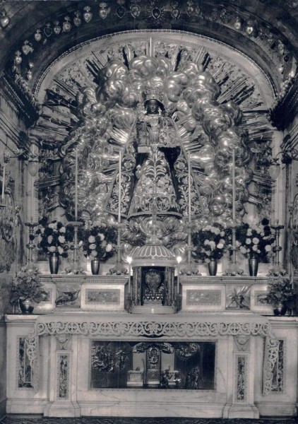 Einsiedeln - Gnadenbild mit Altar und Haupt des hl. Meinrad Vorderseite