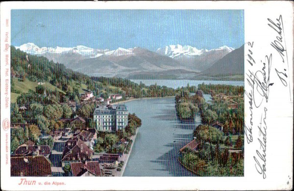 Thun und die Alpen Vorderseite