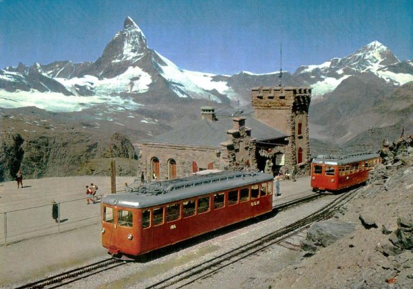 Station Gornergrat mit Matterhorn Vorderseite
