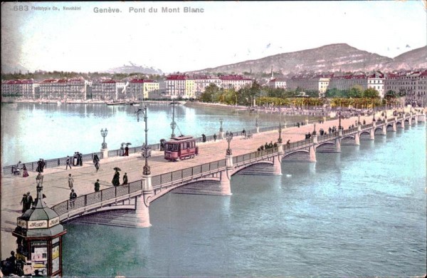 Genève, Pont du Mont Blanc Vorderseite