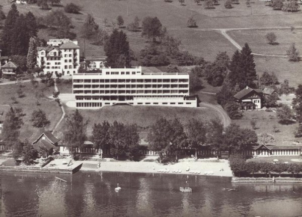 Hotel Alexander - Seeblick, Weggis am bVierwaldstättersee LU - Flugaufnahmen Vorderseite