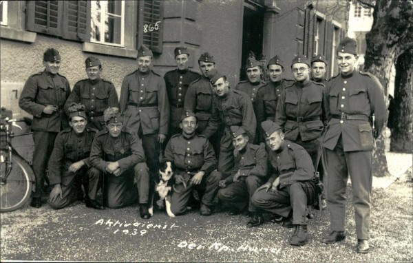 Aktivdienst 1939 der Kp Hund Vorderseite