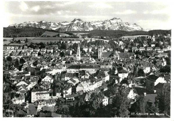 St.Gallen mit Säntis Vorderseite