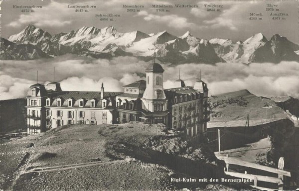 Rigi-Kulm mit den Berner Alpen Vorderseite