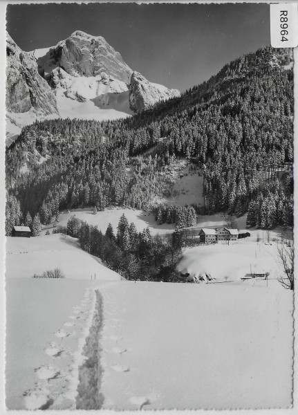 Wildhaus - Bodenweidli St. Galler Jugendheim mit Gulmen im Winter