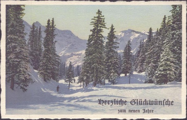 Wengern-Alp, Glückwünsche zum neuen Jahrew Vorderseite