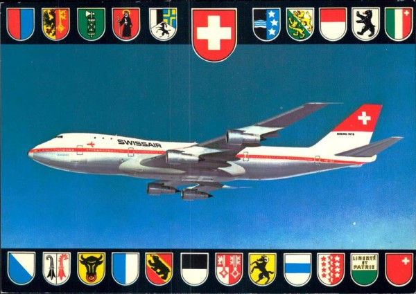 Swissair, Jumbo-Jet, Boeing 747-B Vorderseite