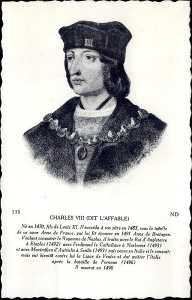 Charles der VIII (DIT L'AFFABLES) ND Vorderseite