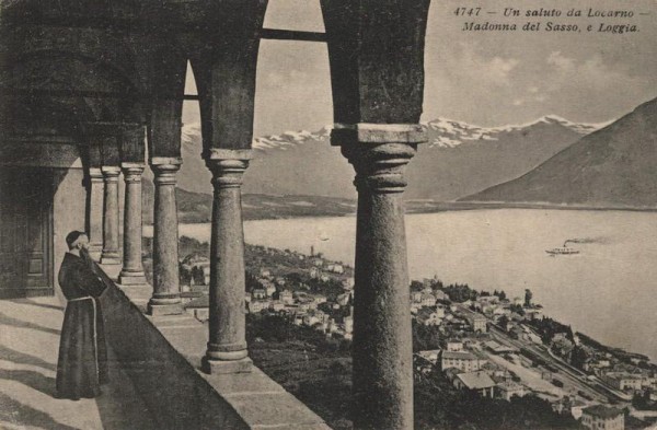 Un saluto da Locarno - Madonna del Sasso e Loggia. 1911 Vorderseite