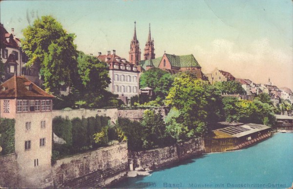 Basel, Münster mit Deutschritter - Garten