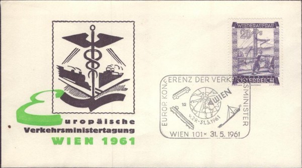 Europ. Verkehrsministertagung, Wien, 1961 Vorderseite
