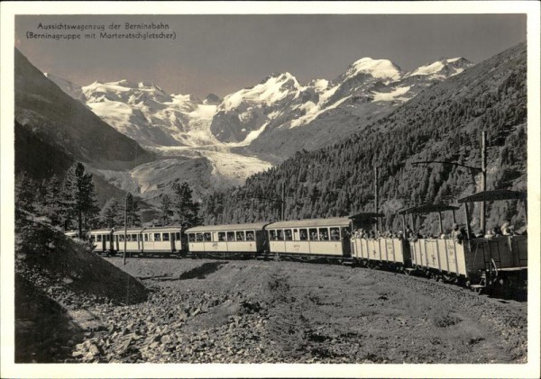 Berninabahn, Aussichtswagenzug Vorderseite