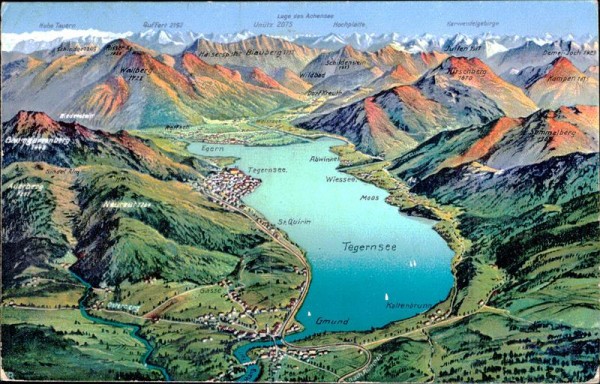 Panorama vom Tegernsee Vorderseite