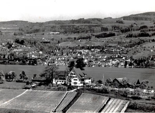 Der neue Landgasthof am Zürichsee Halbinsel AU - Flugaufnahmen Vorderseite