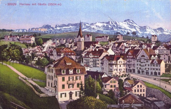 Herisau mit Säntis (2504m)