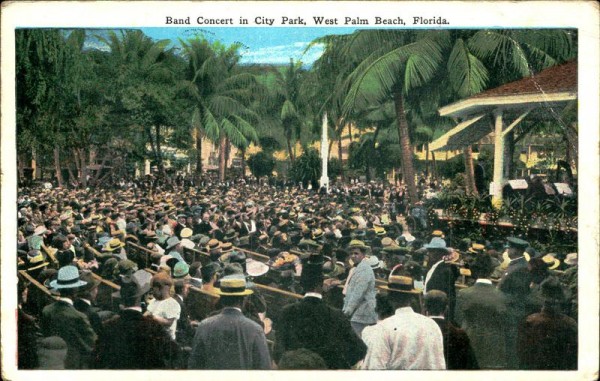 Band Concert in City Park, West Palm Beach, Florida Vorderseite