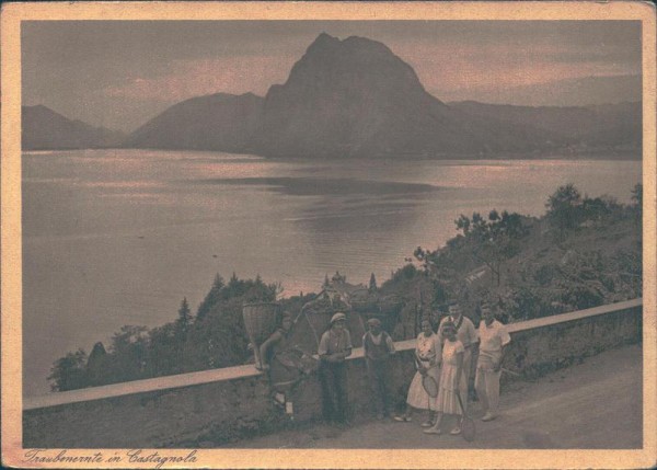 Traubenernte in Castagnola Vorderseite