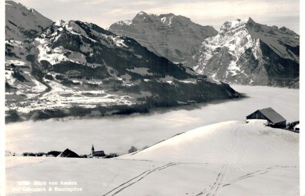 Blick von Amden auf Glärnisch & Rautispitz Vorderseite