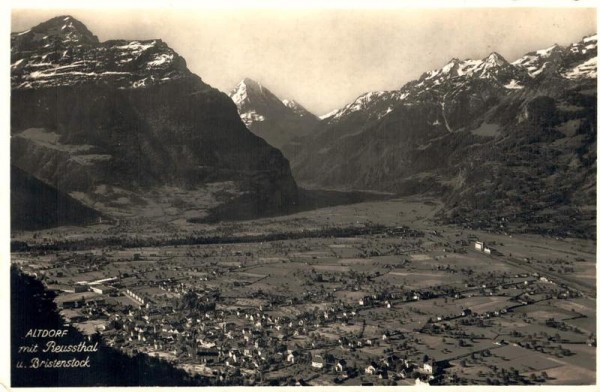 Altdorf mit Reussthal u. Bristenstock Vorderseite