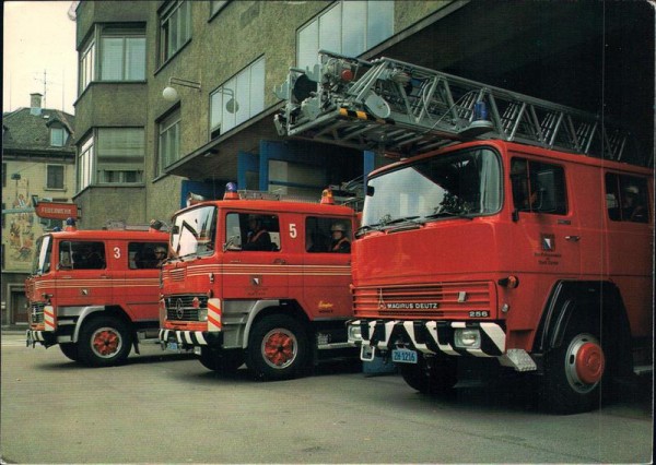 Zürich, Feuerwehrfahrzeuge Vorderseite