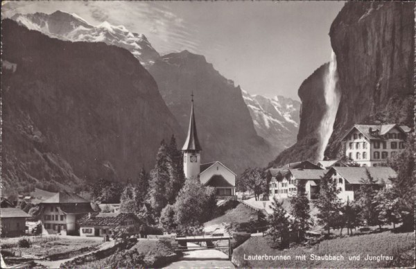 Lauterbrunnen mit Staubbach und Jungfrau
