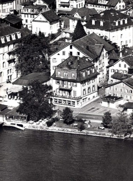 Hotel und Conditorei Seegarten, Gersau - Flugaufnahmen Vorderseite