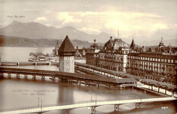 Luzern, Kappelbrücke Vorderseite