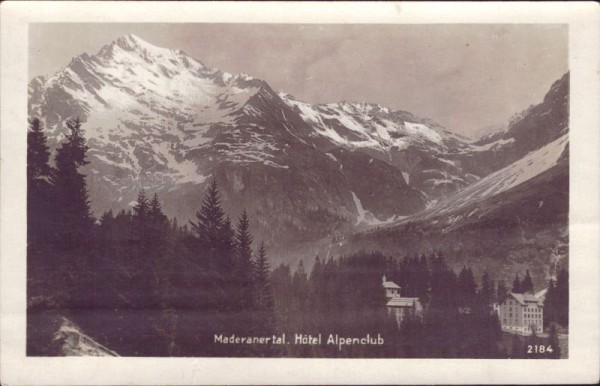 Maderanertal - Hôtel Alpenclub