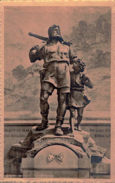 Altdorf. Telldenkmal Vorderseite